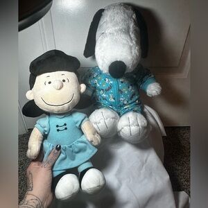 The Peanuts Movie Snoopy Plush in Blue Pajamas Build a Bear And Lucy Kohls Cares